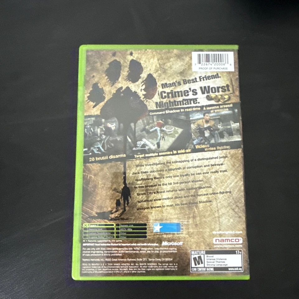Original Microsoft 360 XBOX  Dead to Rights 2 namco  original seal - Image 4 of 4