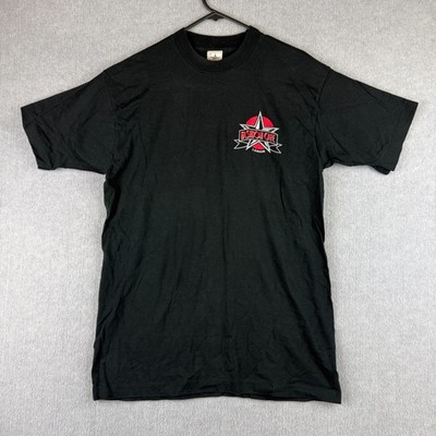 Vintage Fashion Cafe T Shirt Mens Large Black Red White London Star Graphic Tee