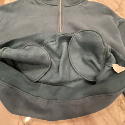 Sudadera de moda Queen 1/4 cremallera para mujer talla XL verde azulado bolsillos cálida cómoda nueva con etiquetas - Imagen 12 de 14