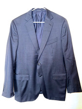 Ermenegildo Zegna Blazer Jacket Men's Navy Blue Suit Coat Large L Wool USA