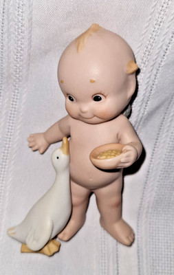 VINTAGE KEWPIE COLLECTIBLE ENESCO 90's PORCELAIN STAMPED Rose O NEILL Goose