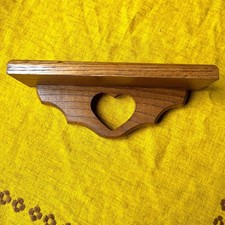 Lil Rustic Vintage Wooden Farmhouse Shelf Heart Cut Out