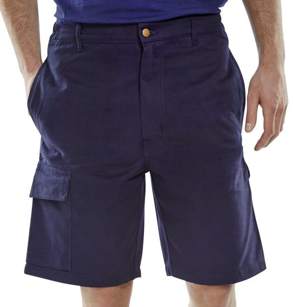 Beeswift Cargo Pocket Shorts Navy Blue Size 46