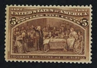 CKStamps: US Stamps Collection Scott#234 5c Columbian Mint LH OG