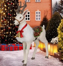 Holiday Living 51" Animated Musical Deer Motion Activated LED Lights Yard Decor
