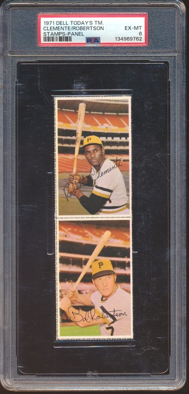 Roberto Clemente Robertson 1971 Dell Today's Team Stamps PSA 6 POP 1 NONE HIGHER