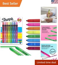 Retractable Highlighters Chisel Tip Highlight...