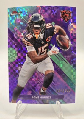 2025 Topps Finest Rome Odunze Purple - Bears /150 #84