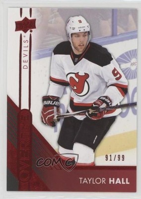 2016-17 Upper Deck Overtime Red Foil 91/99 Taylor Hall #124 a3q