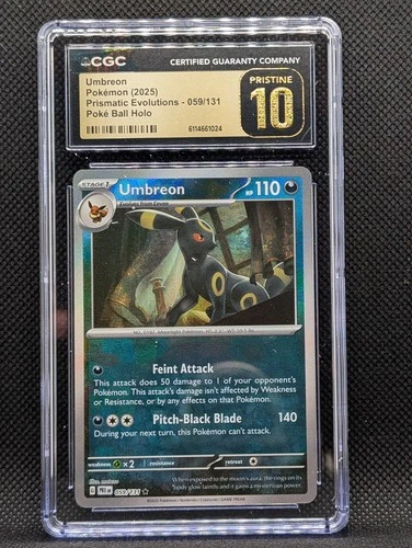 Umbreon 059/131-Prismatic Evolutions: Poke Ball Holo CGC 10 PRISTINE(LOW POP 17)