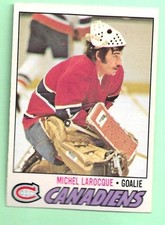 (1) MICHEL LAROCQUE  1977-78 O-PEE-CHE # 177 CANADIENS GOALIE EX/EX+  (M7924)
