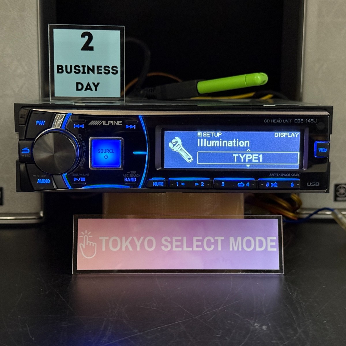 Alpine CDE-145J 1DIN CD Receiver USB AUX Car Audio JDM Tested