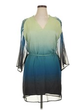 Halston Heritage Women Green Casual Dress XL