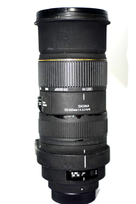 SIGMA APO 50-500mm F4-6.3 APO DG HSM For Nikon F. LENS WORKS. REAR