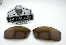 OAKLEY FLAK JACKET 1.0 BRONZE POLARIZED AUTHENTIC REPLACEMENT SUNGLASSES LENSES