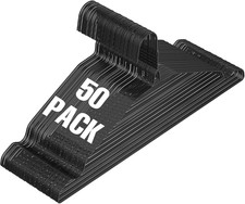 Wire Hangers 50 Pack, Metal Wire Clothes Hanger Bulk for Coats, Space Saving Met