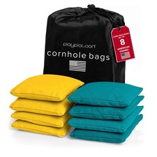 Weather Resistant Cornhole Bean Bags Set of 8 - 4 Yellow  4 Teal
