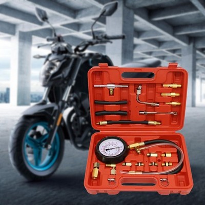 Kompressionstester Set Kraftstoffzylinder Manometer für Motorräder UTV