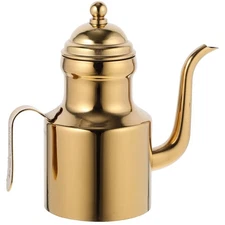 300ml 11oz Golden Stainless Steel Olive Oil Dispenser Bottle with Drip-Free