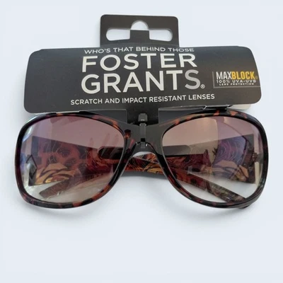 Foster Grant Women's Tortoiseshell Sunglasses UV400 MaxBlock Brown Gradient BNWT - Image 1 of 4