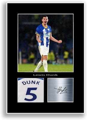 Lewis Dunk Fußballspieler Poster signiert Druck Foto A4 Wandbild Geschenkidee