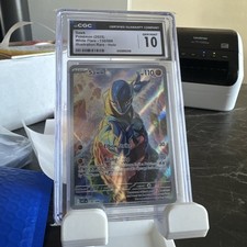 Sawk Illustration Rare Holo CGC Gem Mint 10 130/086 White Flare Pokémon TCG 2025