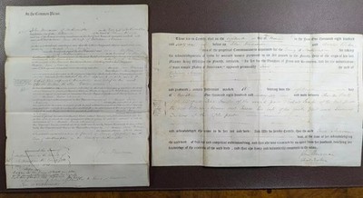 1861 Jane Mann Common Pleas Pergament Dokumente Eigentum St. Sepulchre Northampton