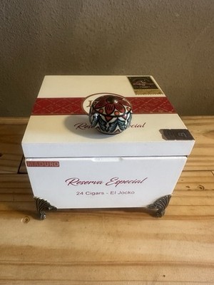 Vintage LFD Reserva Especial Decorative Cigar Wooden Trinket Box With Feet