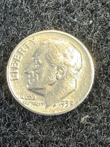 1958 D 90% Silver Roosevelt Dime
