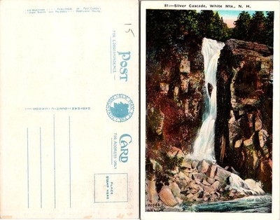 Postcard of Silver Cascade Waterfall, White Mountains, NH