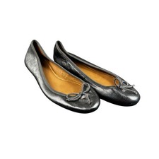Coach Designer Metalic Ballerina Flats Size 8.5 Women's Slip On Shoes