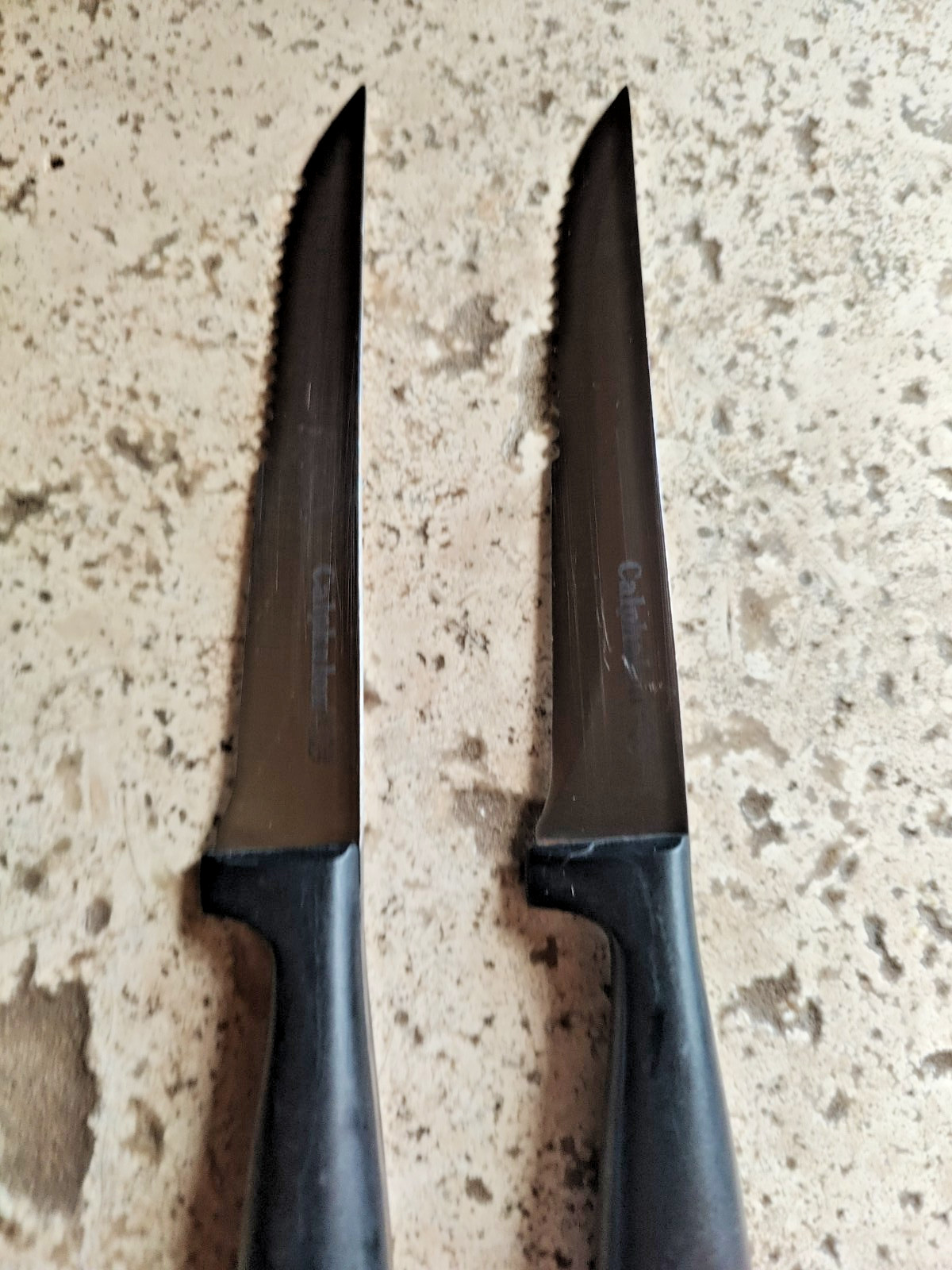 2 Calphalon Cutlery Replacement Steak Knife Serrated 4.5" blades