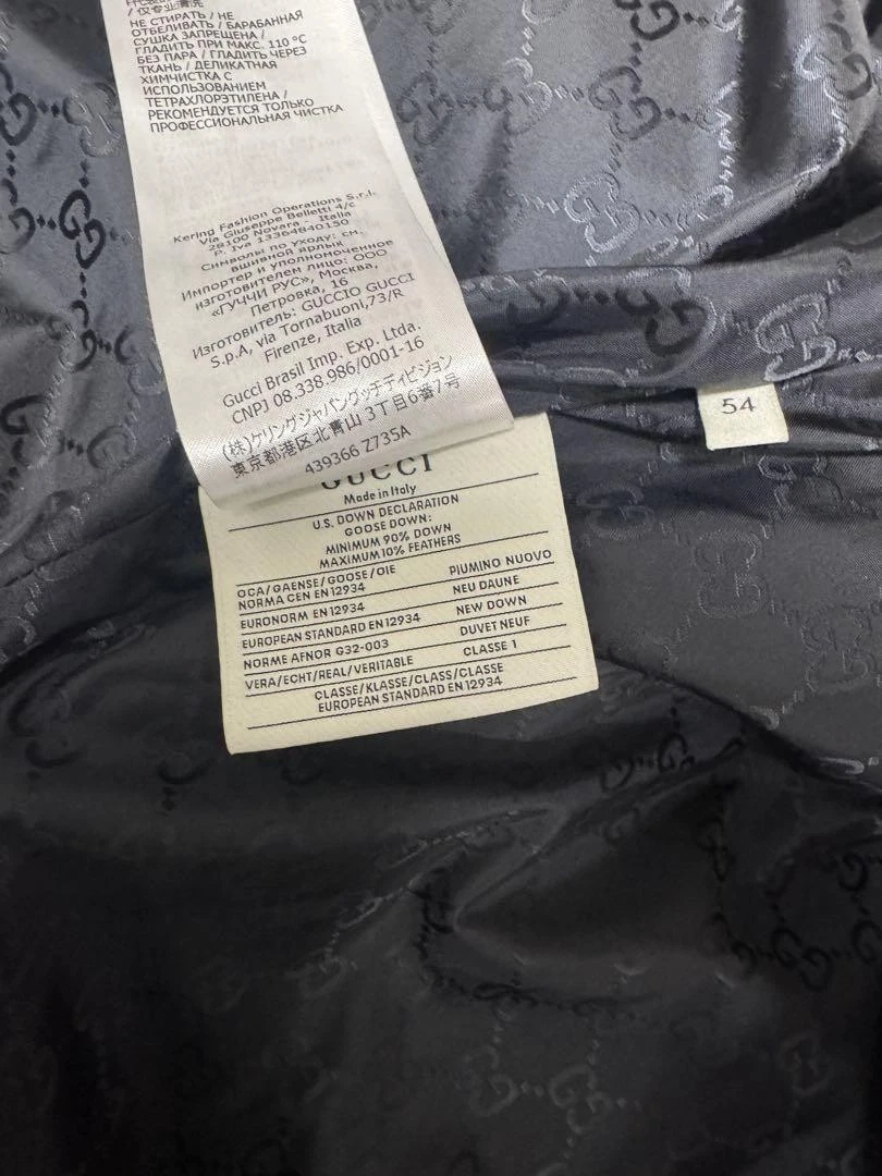 Cappotto Gucci Piumino Modello GG Nero 54 Usatoo