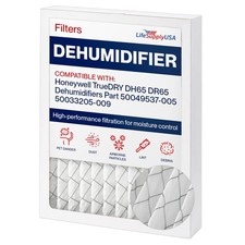 LifeSupplyUSA DH65 MERV11 Filter Replacement Compatible with Honeywell TrueDR...
