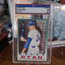 1992 Fleer Nolan Ryan #710 PGS 9 Texas Rangers Baseball Trading Card