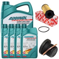 MotoröL Filter Set Addinol 5W-40 9 Liter + Schraube FüR Audi A6 A8 2.7 3.0 TDI