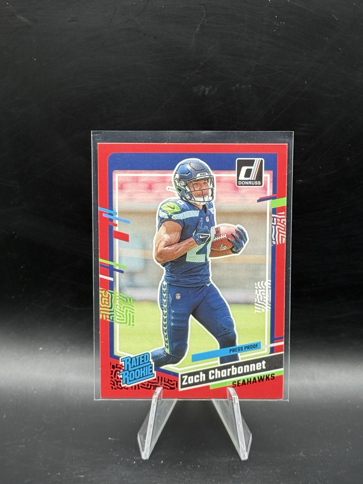 2023 Panini Donruss #392 Zach Charbonnet RC Press Proof Red