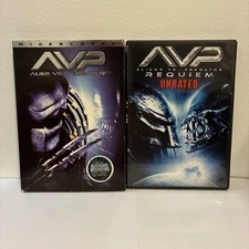 Alien Vs. Predator 1 With Slip Cover And 2, AVP Requiem (DVD Movie, 2004, 2008)