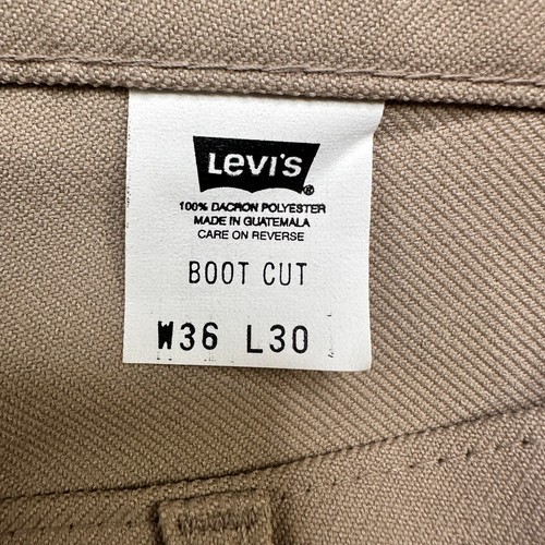 Vintage Levi Hose Herren 36 x 30 hellbraun 517 Kollektion Polyester Bootcut Tex Twill Neu mit Etikett - Bild 6 von 12