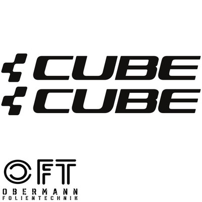 2 x CUBE Aufkleber 17,5 x 2,5 cm Freigestellt viele Farben ANSEHEN