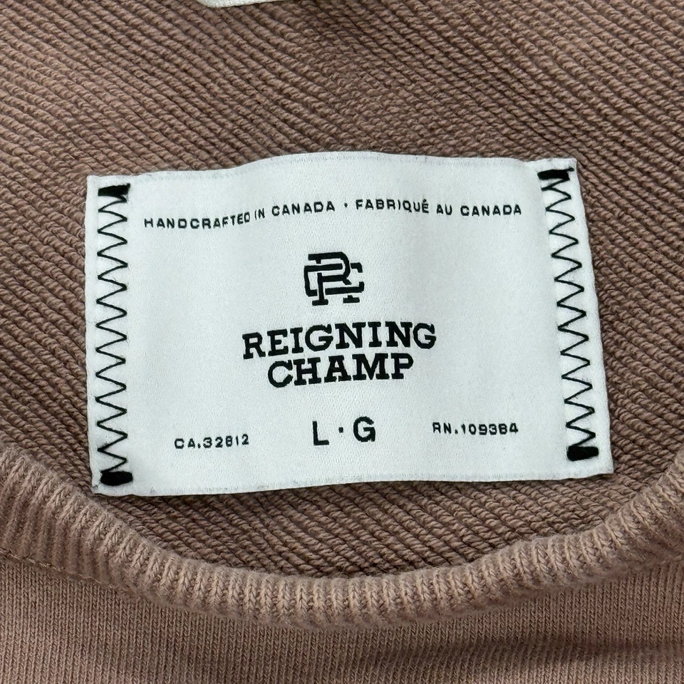 Sudadera Reigning Champ para hombre L peso medio rizo cuello redondo algodón Foto 3 de 4