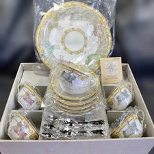 Noritake lollipop coffee cup & saucer plate with saks spoon /Only USA DDP