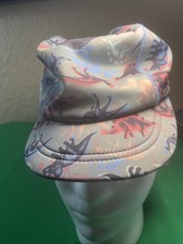 Child s Dinosaur Print Cap with Neck Cover for Boys Girls One Size
