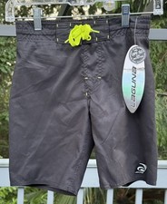 LAGUNA Boys Black UPF 50 Boys Drawstring Short Swim Trunks Size Small 8 Swimwear