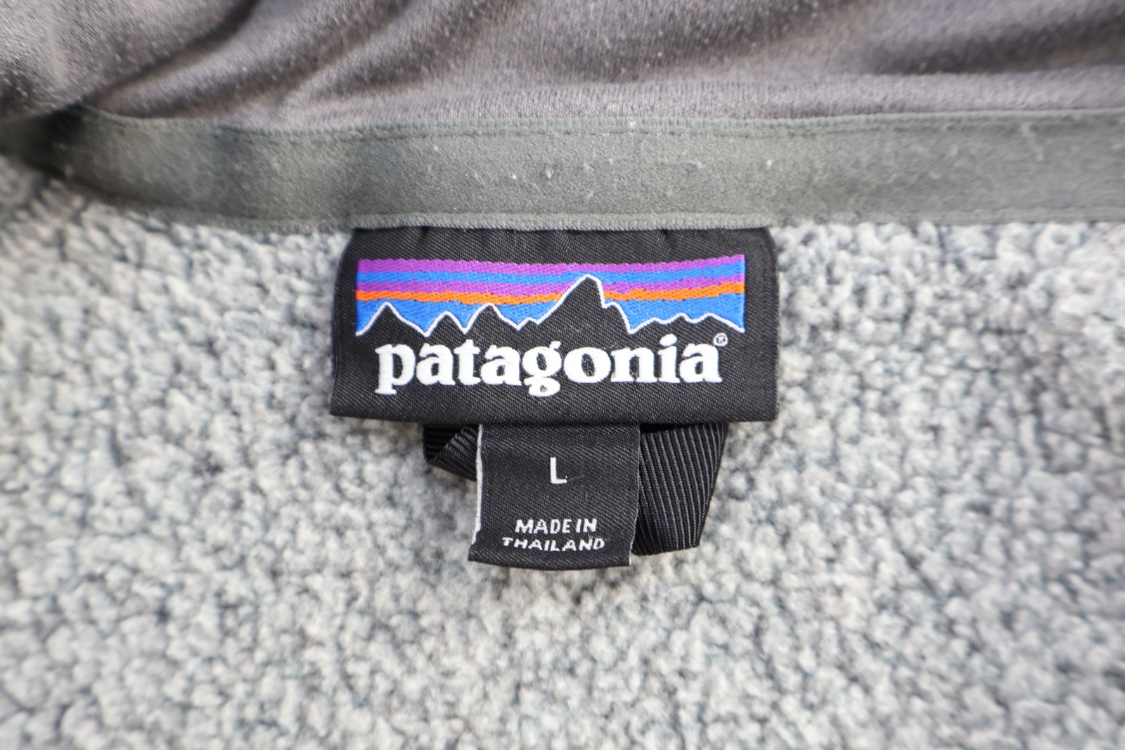 Patagonia Logo Patch Grey Quarter Zip Sweater thumbnail 3