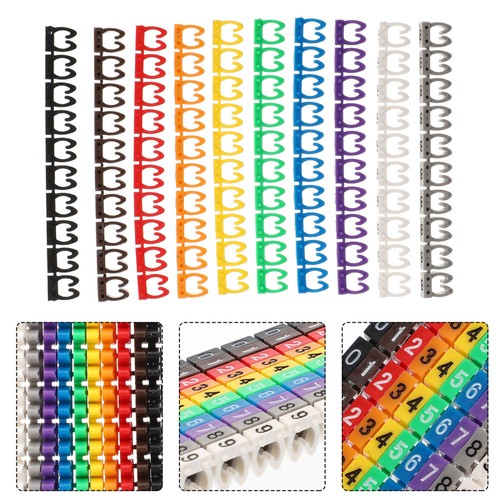100 Pcs Cable Identification Tags Labels Number Tube Electronic Cord - Afbeelding 6 van 12
