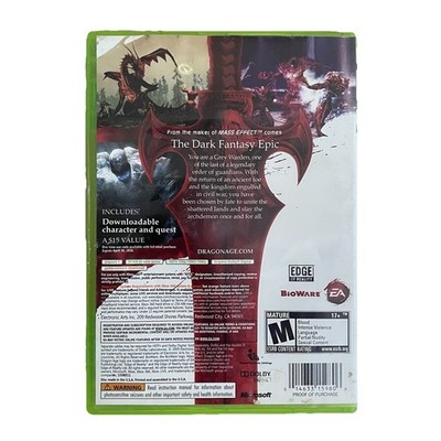 Dragon Age: Origins Xbox 360 TESTED Game And Box No Manual Tested