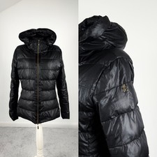 Authentic Moncler Women's Quilted Black Short Down Jacket with Hood Size 3  L