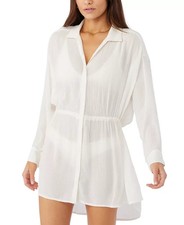 NWT O'Neill Juniors' Spread Collar Long Sleeve Tunic Swim Cover Up XS ymr0326