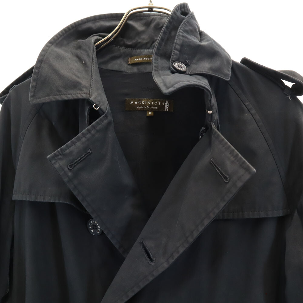 MACKINTOSH SCOTLAND Made in the UK trench coat 36 Black